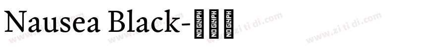 Nausea Black字体转换